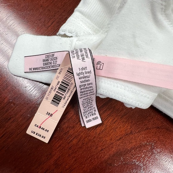 Victoria's Secret White Ribbed Women's Bra Sz 38B ,NWOT - Picture 4 of 4